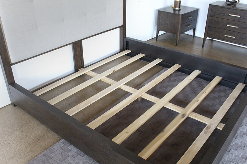 BED85 - Sable Brown King Bed With Panel Headboard 