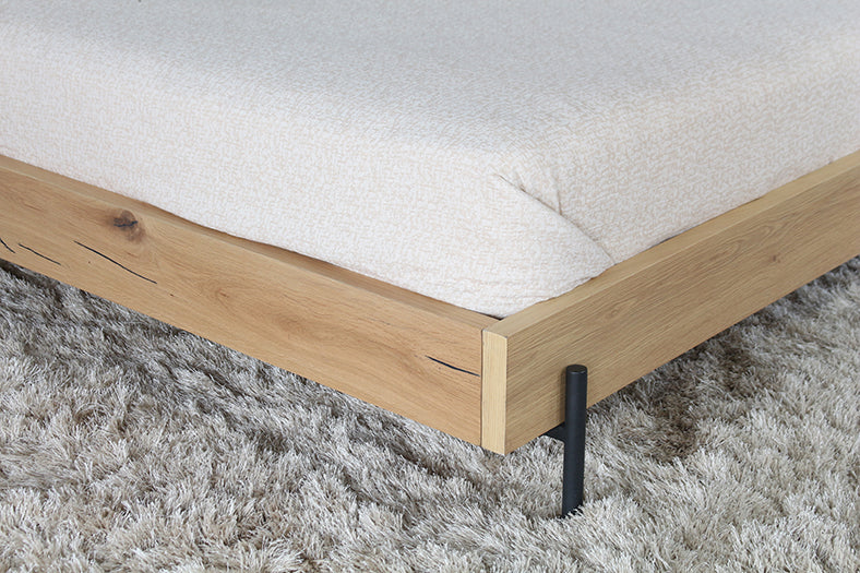 BED92 - Light Oak Plank King Bed