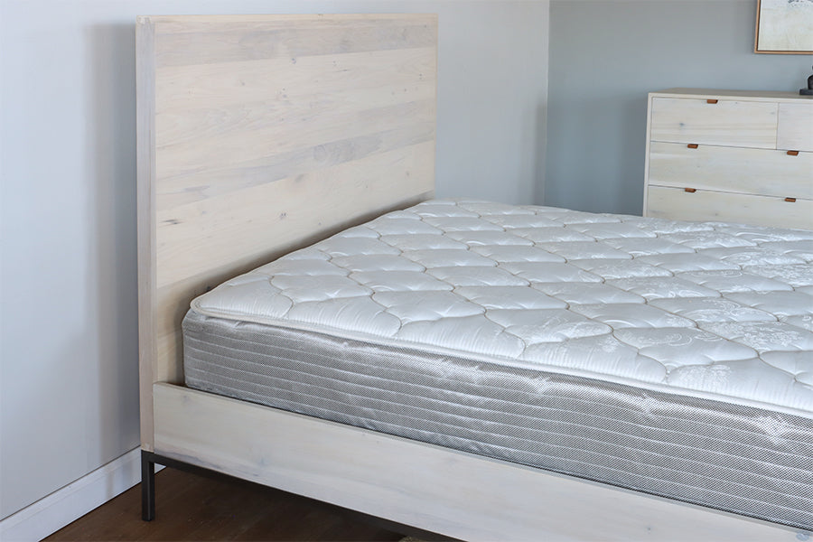 Light Poplar Queen Platform Bed