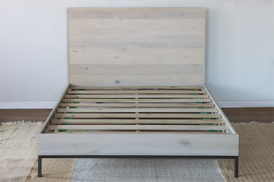 Light Poplar Queen Platform Bed