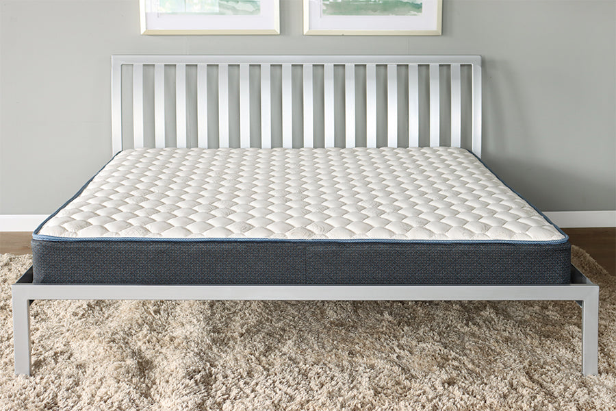 Metal Slat Back King Size Platform Bed