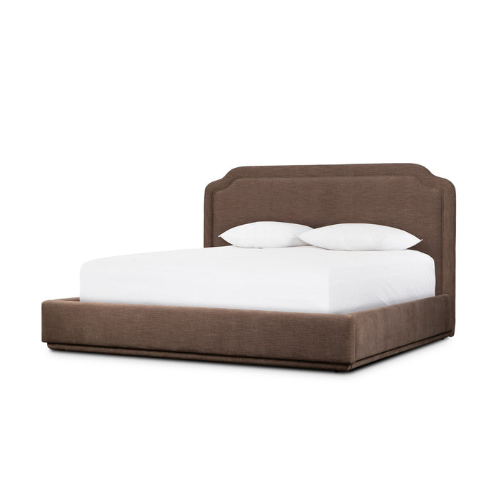 Coffee Bergere Platform King Bed