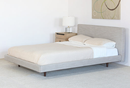 BED87 - Clay Taupe Linen Queen Bed