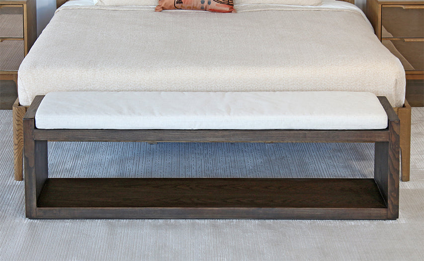 Neutral Flax And Warm Nettlewood Bench