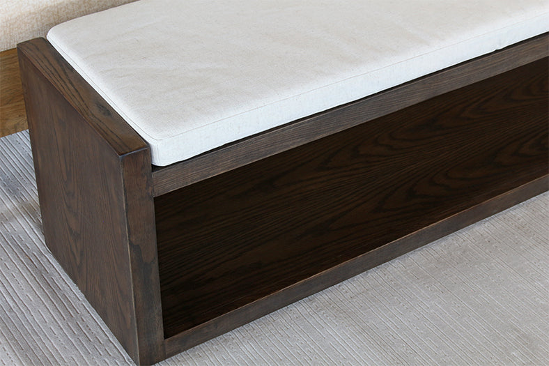 Neutral Flax And Warm Nettlewood Bench