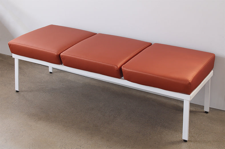 Orange Triple Seat Waiting Room Bench