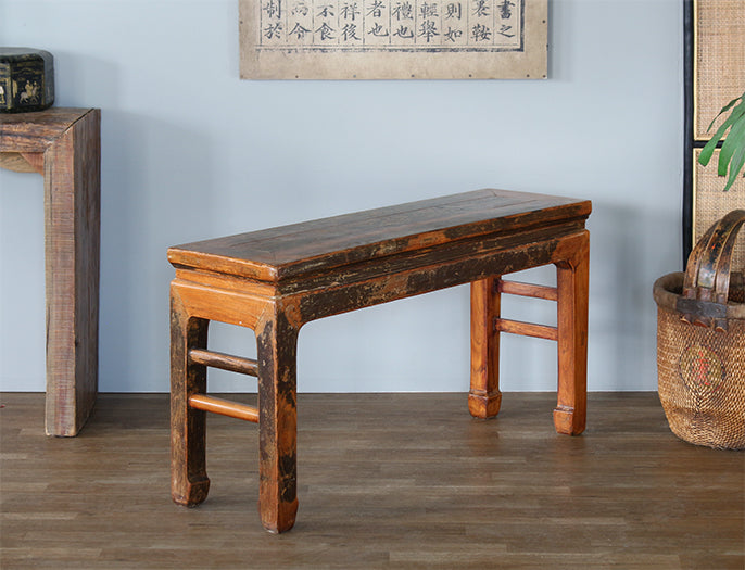 Set Of 2 Antique Chinese Benches, 19th Century