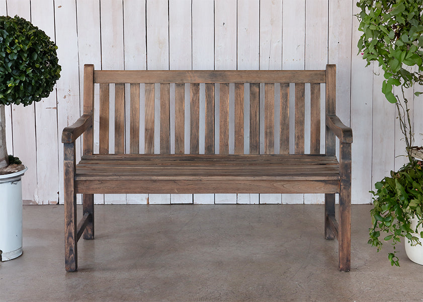 Refurbished Natural Teak Bench