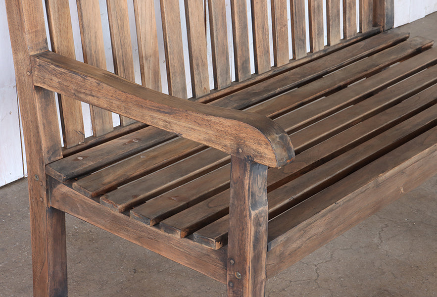 Refurbished Natural Teak Bench