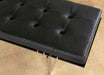 BH81 - 3 Seater Black Leather Bench