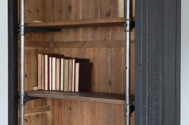 BK49 Reclaimed Pine Library Bookcase 