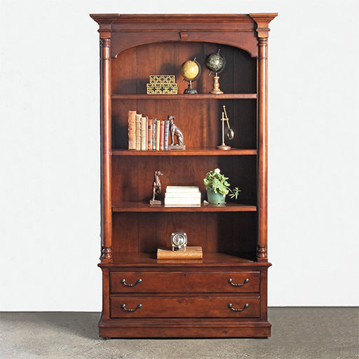BK66 - Weathered Cherry Bookcase