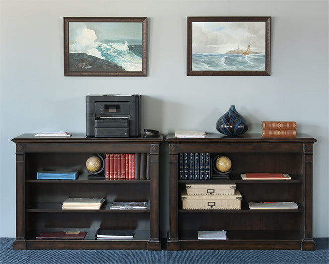Mahogany Bookshelf With Two Adjustable Shelves