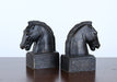 Pair of Bronze Iron Horsehead Bookends
