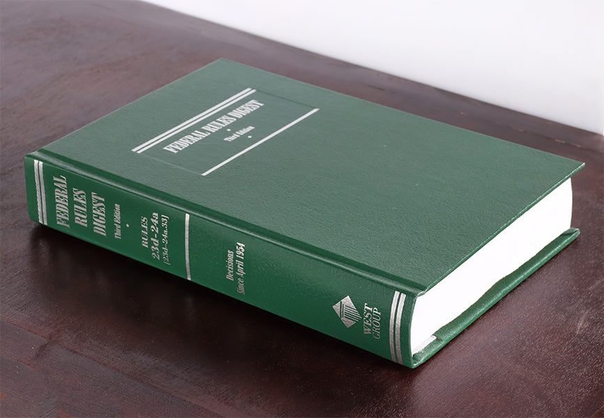 Green Federal Rules Digest Law Book