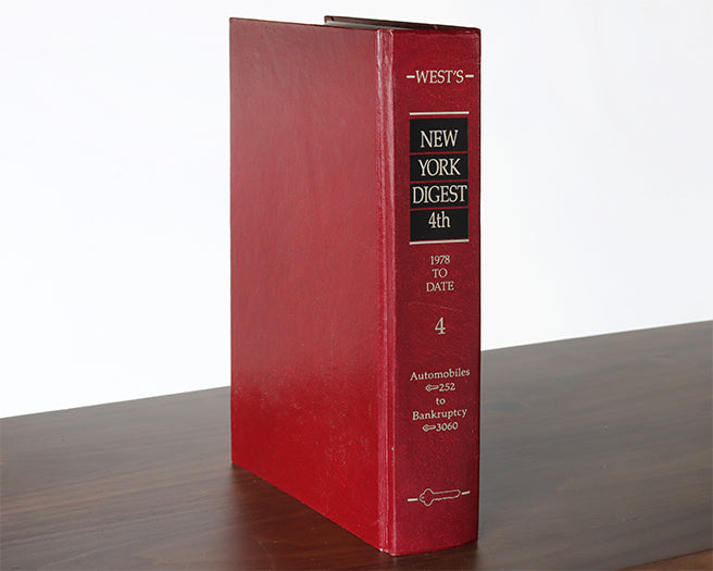 New York Digest 4th Edition Law Book