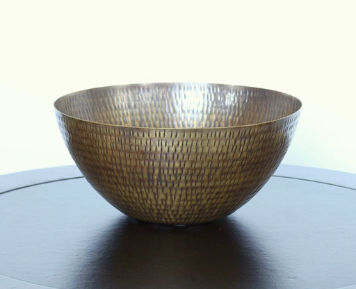 BOWL24 Antique Brass Rice Hammered Bowl