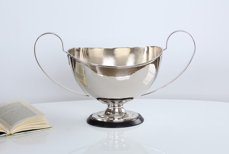 BOWL26 Nickel Finish Brass Trophy Centerpiece