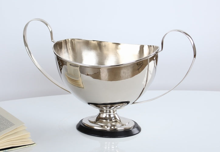 BOWL26 Nickel Finish Brass Trophy Centerpiece