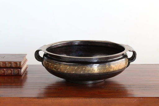 BOWL39 Etched Bronze Centerpiece Bowl