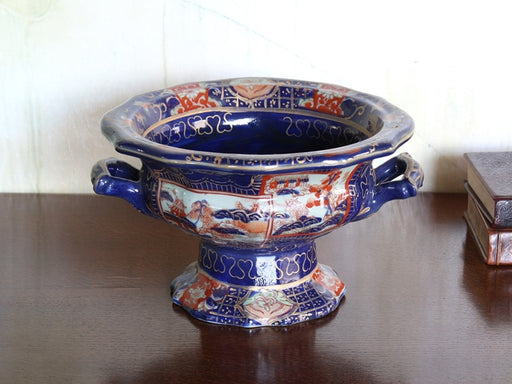 BOWL45 Blue Chinese Style Centerpiece Bowl 