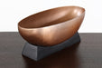 BOWL47 - Large Sunkissed Iron Bowl On Stand