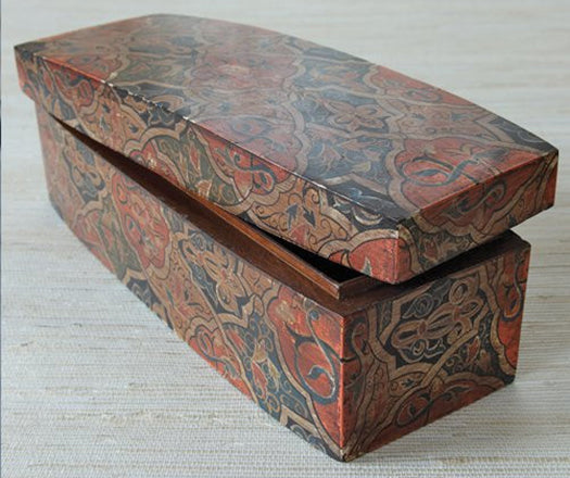 Hand Painted Mango Wood Covered Box 