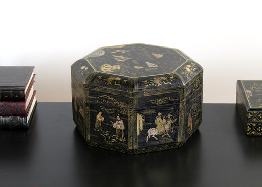 BOX33 Chinese Octagonal Wooden Box 