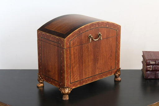 BOX35 Wood Finish Footed Chest 