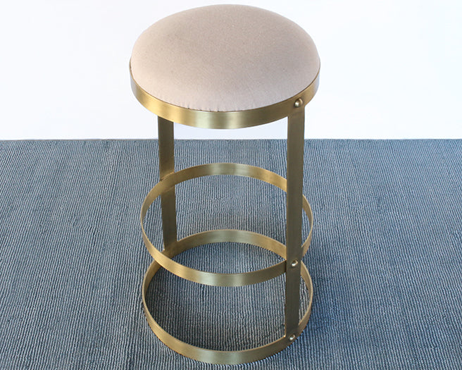 BS56 Antique Brass Ring Bar Stool