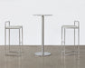 BS60 - White Leather and Chrome Bar Stool