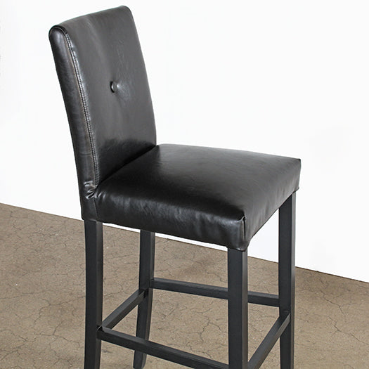 Black Leather Bar Stool