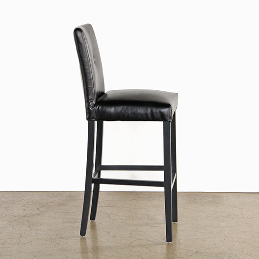 Black Leather Bar Stool