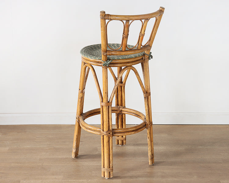 Set of 2 Vintage Rattan Bar Stools