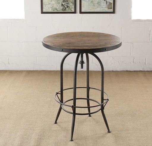 BT16 Metal Adjustable Bar Table with Wooden Top