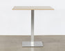 BT19 - Square Maple Top Bar Table With Brushed Aluminum Base