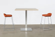 BT19 - Square Maple Top Bar Table With Brushed Aluminum Base