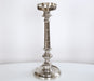 CAN57 Medium Nickel Finish Pillar Candle Holder 