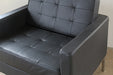 CC147 Black Leather Florence Knoll Style Club Chair
