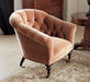 Spice Tufted Velvet Chair With Nailhead Trim