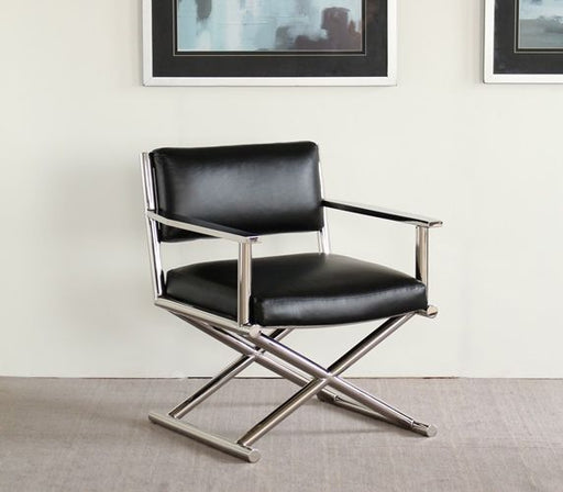 CC197 Mitchell Gold Directoire Chair in Black Leather