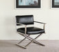 CC197 Mitchell Gold Directoire Chair in Black Leather