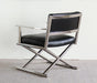 CC197 Mitchell Gold Directoire Chair in Black Leather