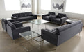 CC200 Modern Dark Grey Club Chair with Tufted Back and Seat