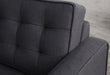 CC200 Modern Dark Grey Club Chair with Tufted Back and Seat