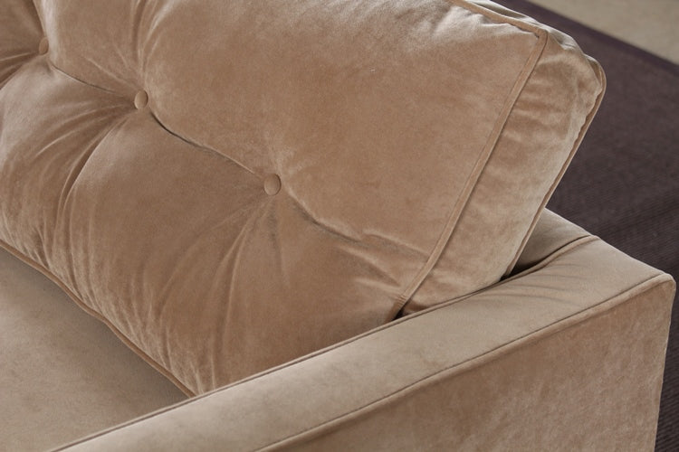 SF151 Caramel Tufted Velvet Sofa