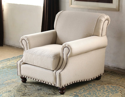 CC209 Natural Linen Club Chair