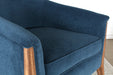 Barrel Back Club Chair in Azure