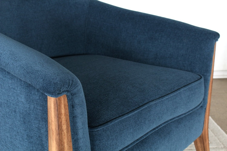 Barrel Back Club Chair in Azure