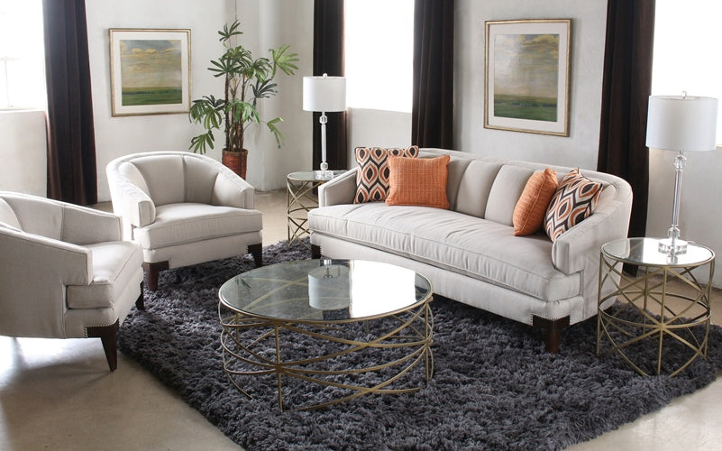 SF165 Channel Back Sofa with Nailhead Accents 